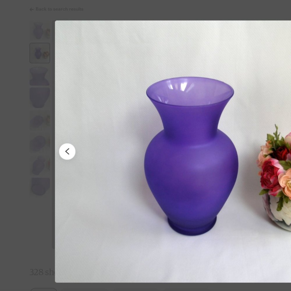 A purple vase .